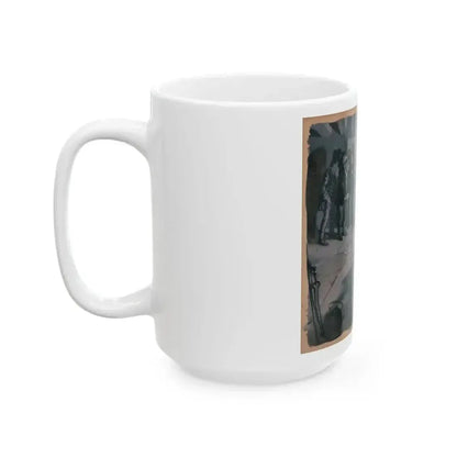 A Surprise Visit, probable magazine story illustration - White Coffee Mug - Go Mug Yourself