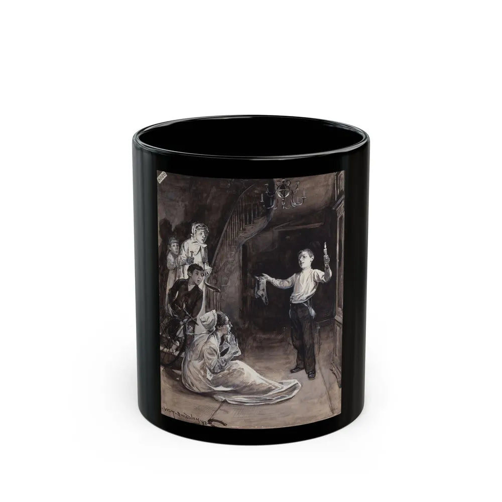 A Tale Under Candlelight, The Century Illustrated Monthly, 1882 - Black Coffee Mug-11oz-Go Mug Yourself