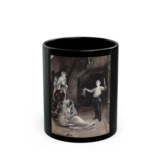 A Tale Under Candlelight, The Century Illustrated Monthly, 1882 - Black Coffee Mug 11oz - Go Mug Yourself