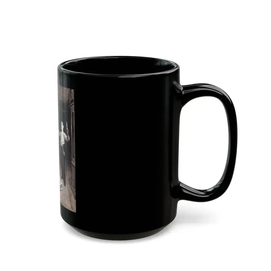 A Tale Under Candlelight, The Century Illustrated Monthly, 1882 - Black Coffee Mug - Go Mug Yourself