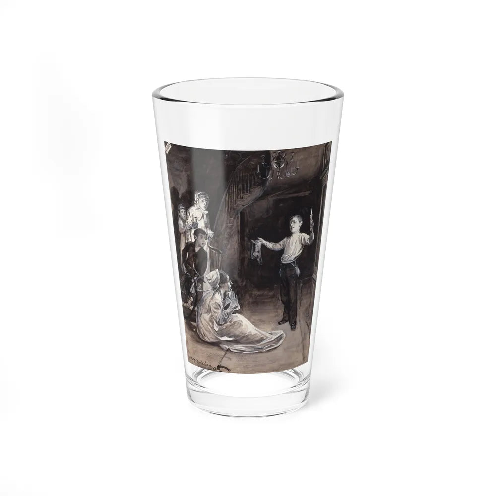 A Tale Under Candlelight, The Century Illustrated Monthly, 1882 (Magazine Illustration) Pint Glass 16oz-16oz-Go Mug Yourself