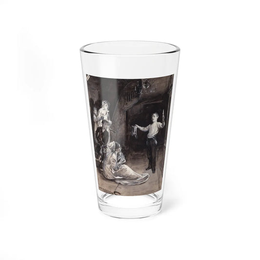 A Tale Under Candlelight, The Century Illustrated Monthly, 1882 (Magazine Illustration) Pint Glass 16oz-16oz-Go Mug Yourself