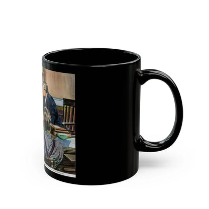 A Tense Appointment with a Lawyer, The Saturday Evening Post - Black Coffee Mug-Go Mug Yourself