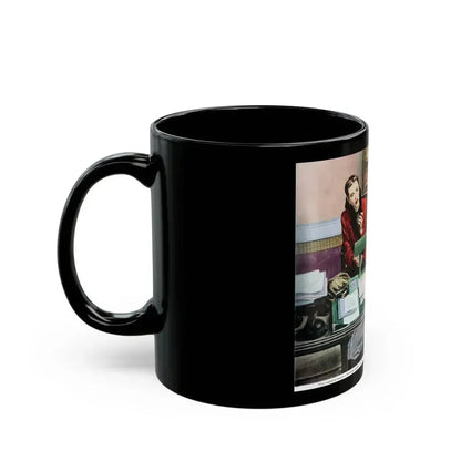 A Tense Appointment with a Lawyer, The Saturday Evening Post - Black Coffee Mug - Go Mug Yourself
