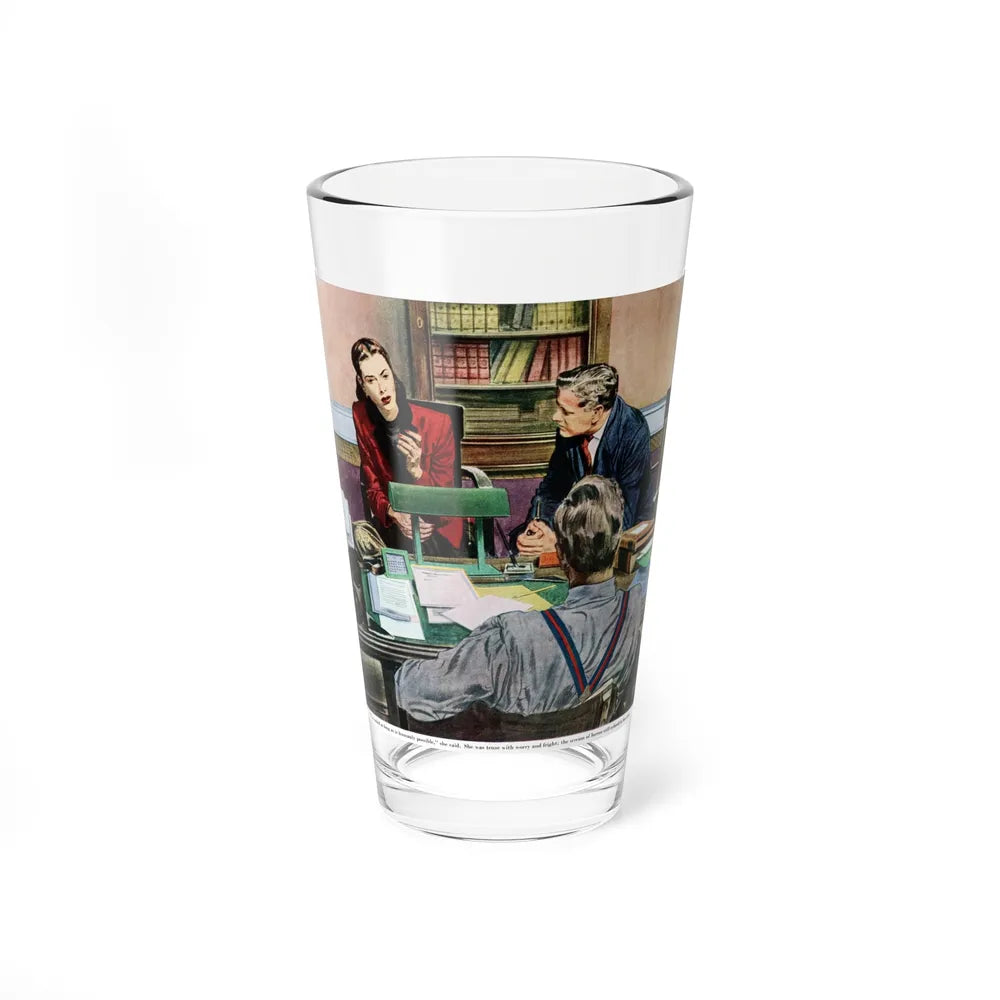 A Tense Appointment with a Lawyer, The Saturday Evening Post (Magazine Illustration) Pint Glass 16oz-16oz-Go Mug Yourself