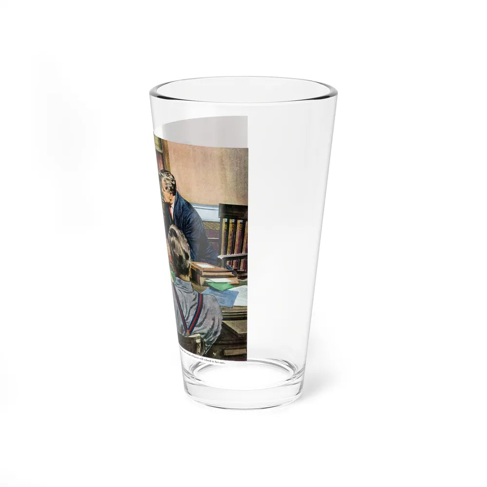 A Tense Appointment with a Lawyer, The Saturday Evening Post (Magazine Illustration) Pint Glass 16oz-Go Mug Yourself