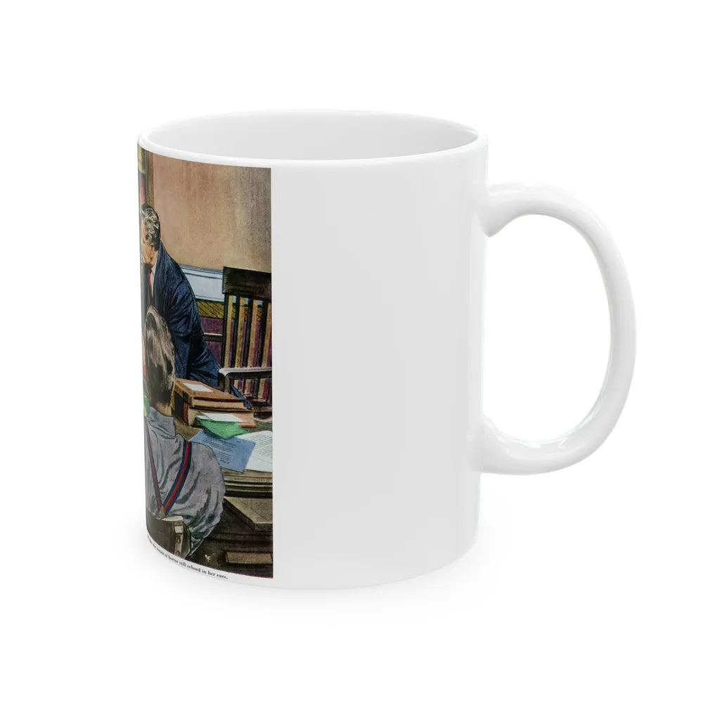 A Tense Appointment with a Lawyer, The Saturday Evening Post - White Coffee Mug-Go Mug Yourself