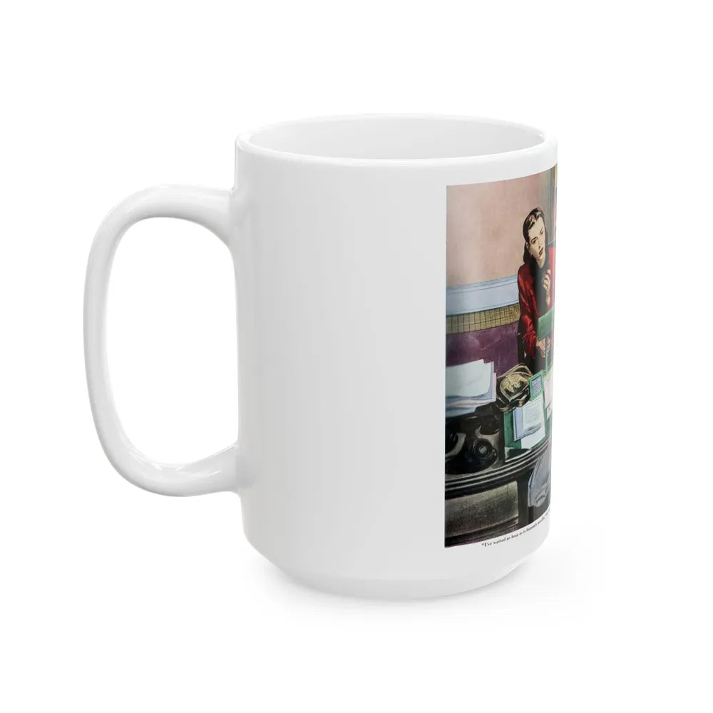 A Tense Appointment with a Lawyer, The Saturday Evening Post - White Coffee Mug-Go Mug Yourself