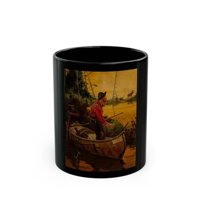 A Tense Moment, probable Field and Stream magazine cover - Black Coffee Mug 11oz - Go Mug Yourself