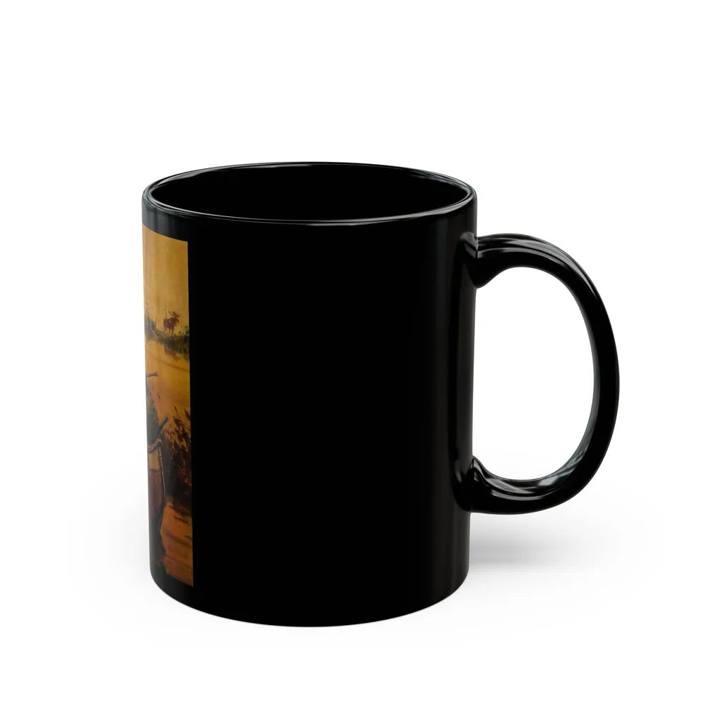 A Tense Moment, probable Field and Stream magazine cover - Black Coffee Mug-Go Mug Yourself