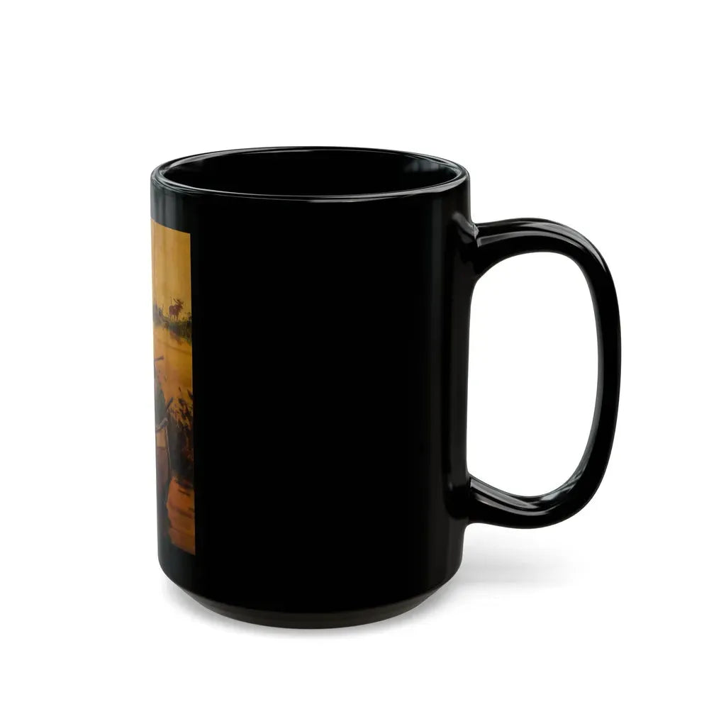 A Tense Moment, probable Field and Stream magazine cover - Black Coffee Mug - Go Mug Yourself