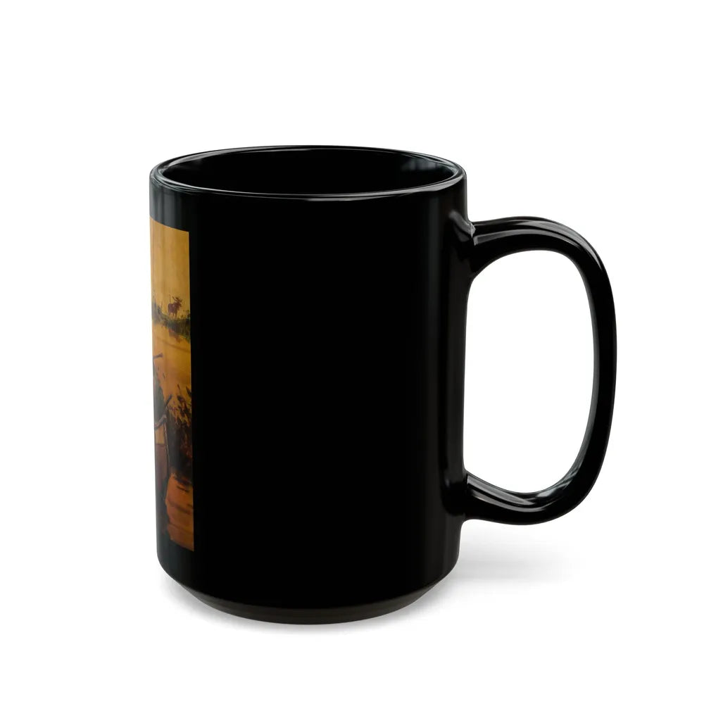 A Tense Moment, probable Field and Stream magazine cover - Black Coffee Mug-Go Mug Yourself