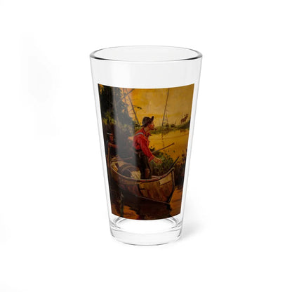 A Tense Moment, probable Field and Stream magazine cover (Magazine Illustration) Pint Glass 16oz-16oz-Go Mug Yourself