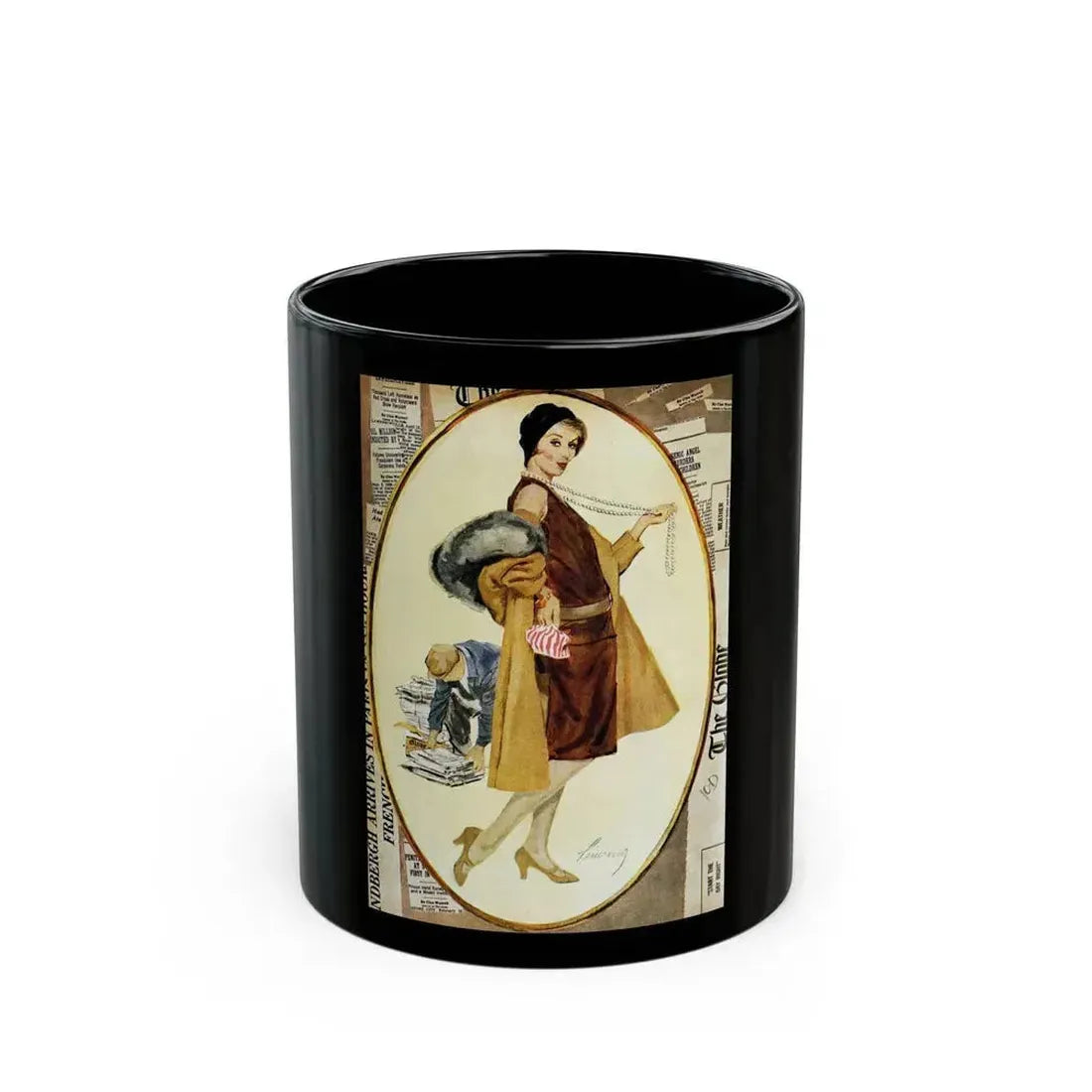 A Thank You To Cleo Warrell, Good Housekeeping, March 1958 - Black Coffee Mug 11oz - Go Mug Yourself