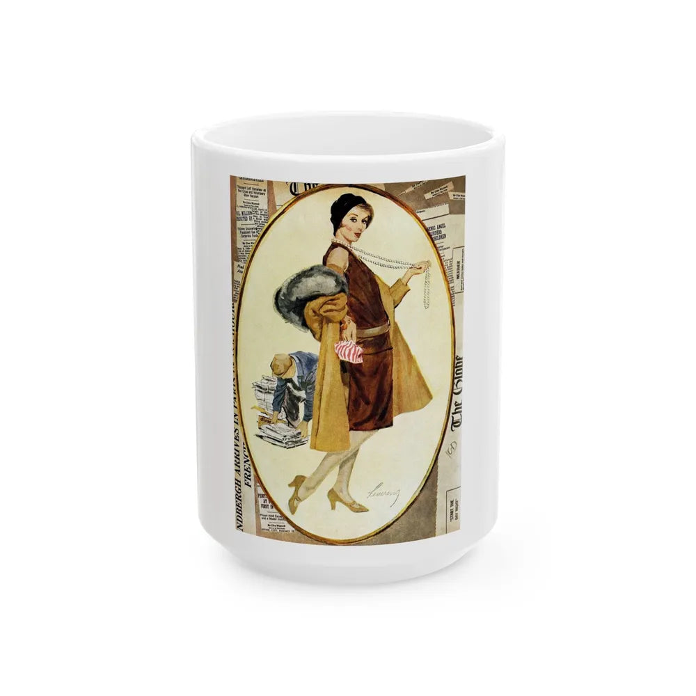 A Thank You To Cleo Warrell, Good Housekeeping, March 1958 - White Coffee Mug-15oz-Go Mug Yourself