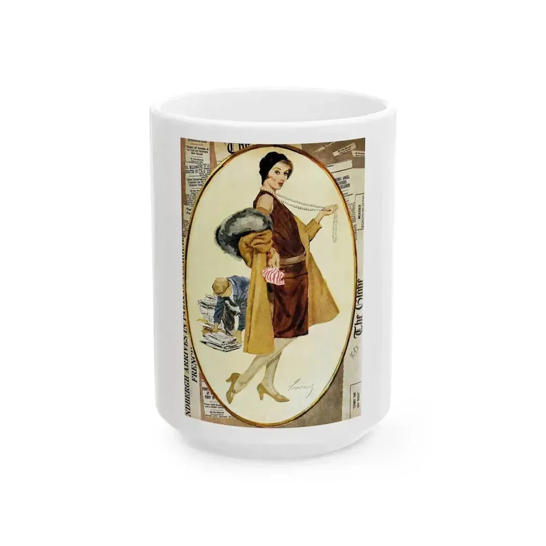 A Thank You To Cleo Warrell, Good Housekeeping, March 1958 - White Coffee Mug 15oz - Go Mug Yourself