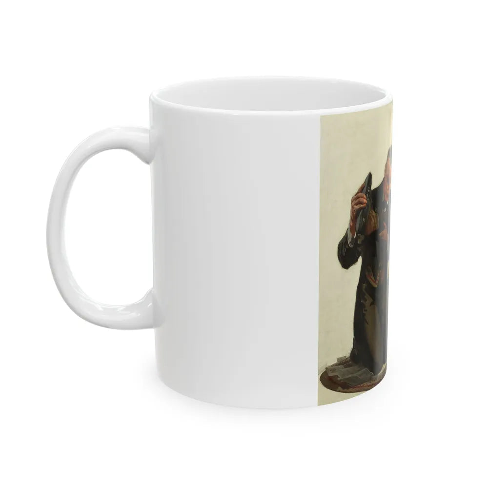 A Tired Gentleman - White Coffee Mug-Go Mug Yourself