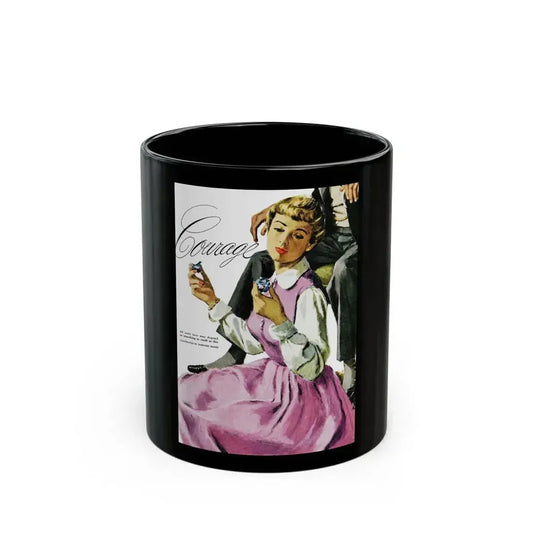 A Touch of Courage, Good Housekeeping, June 1949 - Black Coffee Mug 11oz - Go Mug Yourself