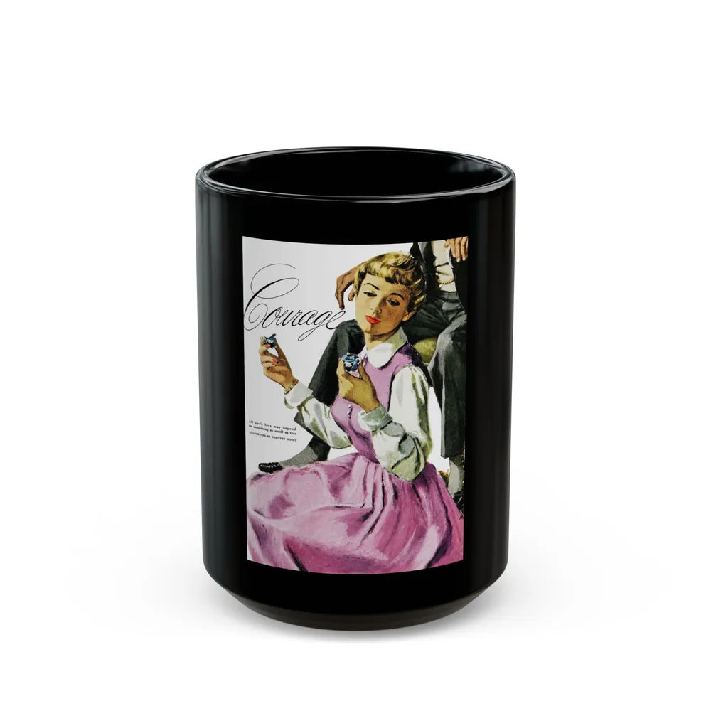 A Touch of Courage, Good Housekeeping, June 1949 - Black Coffee Mug-15oz-Go Mug Yourself