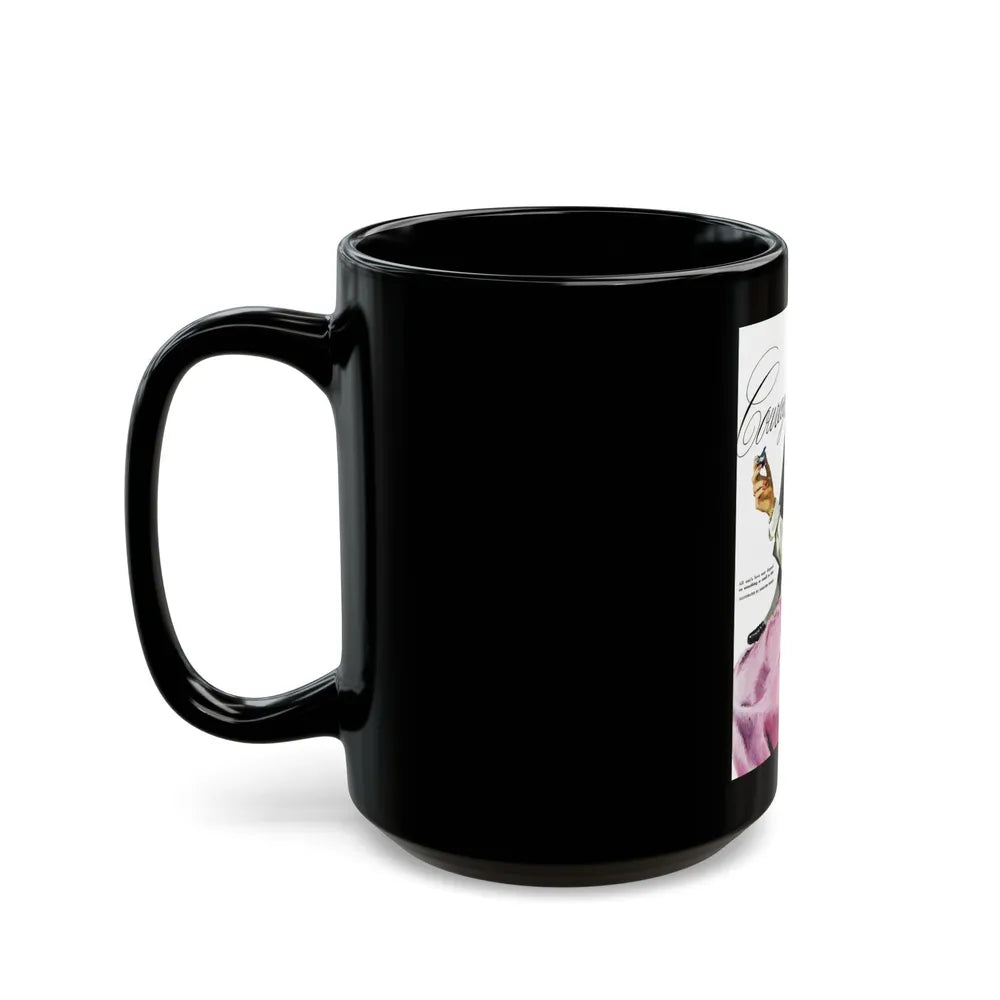 A Touch of Courage, Good Housekeeping, June 1949 - Black Coffee Mug-Go Mug Yourself