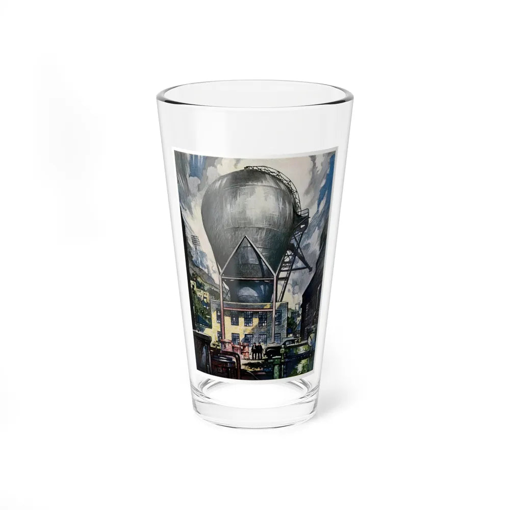 A Towering Atom Smasher, December 1945 (Magazine Illustration) Pint Glass 16oz-16oz-Go Mug Yourself