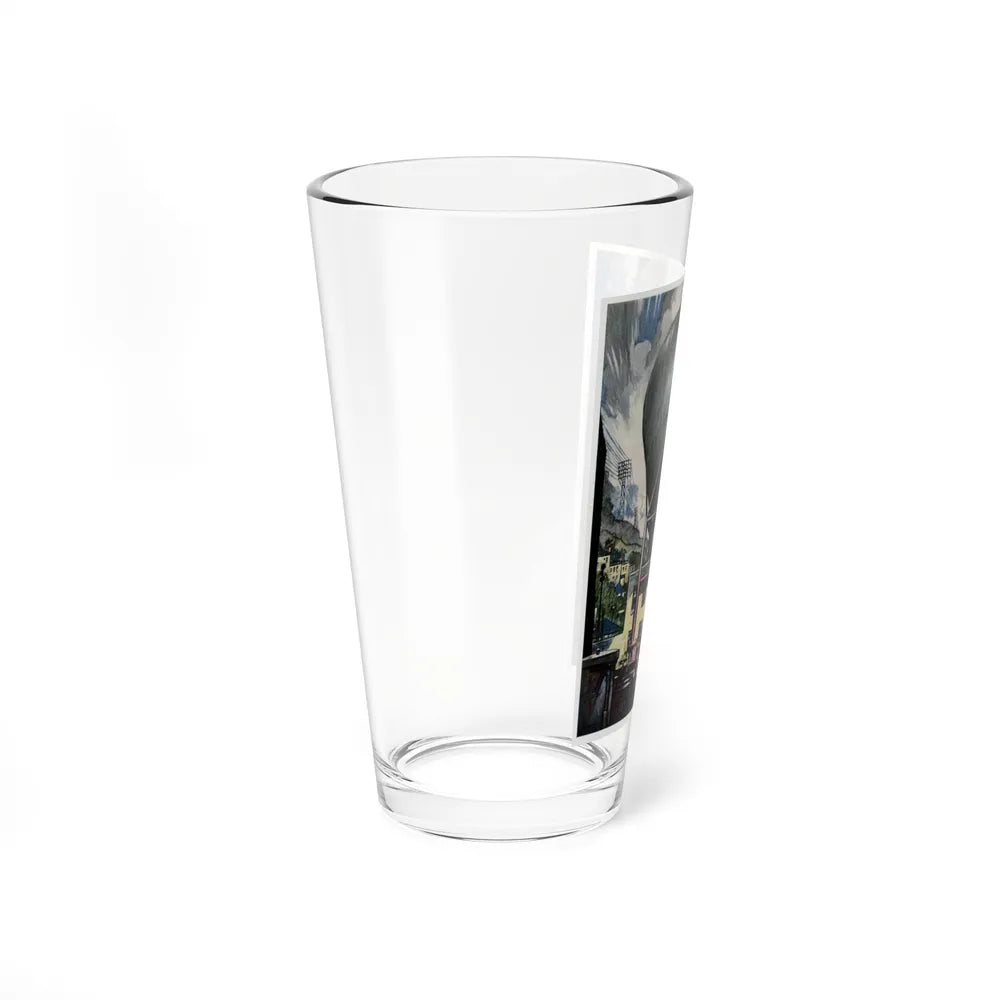 A Towering Atom Smasher, December 1945 (Magazine Illustration) Pint Glass 16oz-Go Mug Yourself