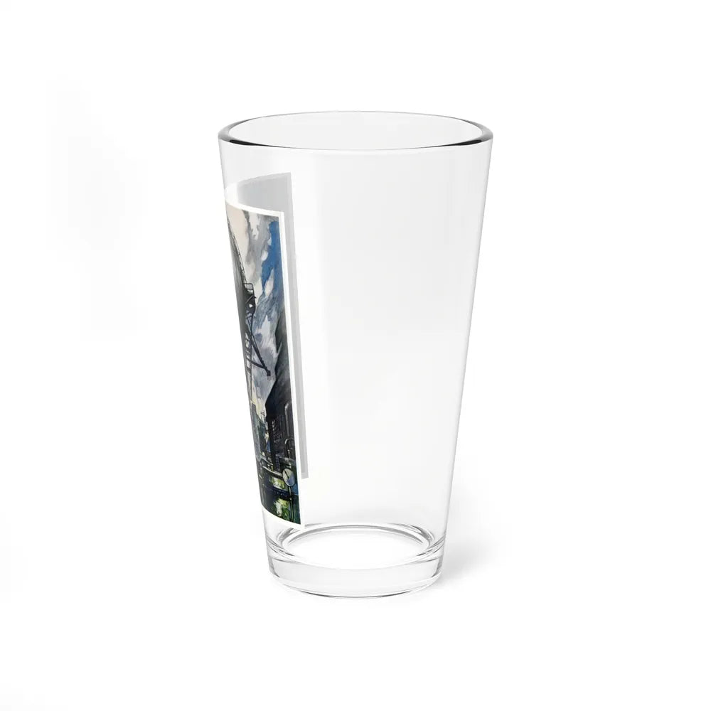 A Towering Atom Smasher, December 1945 (Magazine Illustration) Pint Glass 16oz-Go Mug Yourself