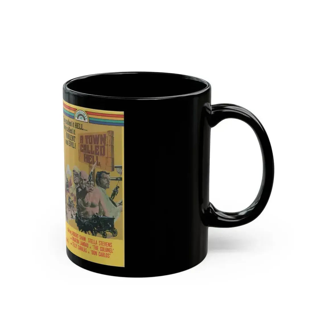 A TOWN CALLED HELL (VHS COVER) - Black Coffee Mug - Go Mug Yourself