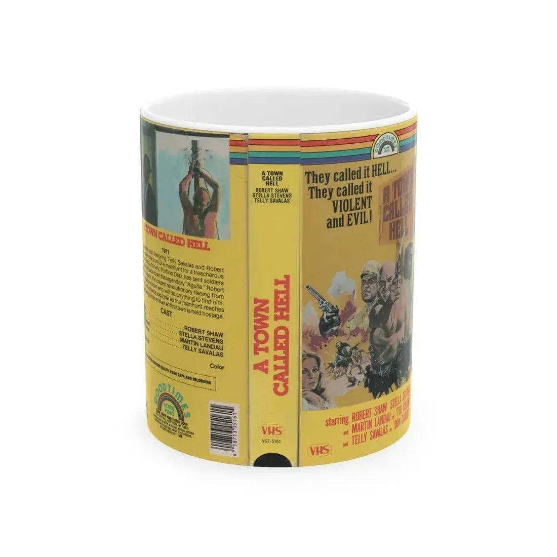 A TOWN CALLED HELL (VHS COVER) - White Coffee Mug 11oz - Go Mug Yourself
