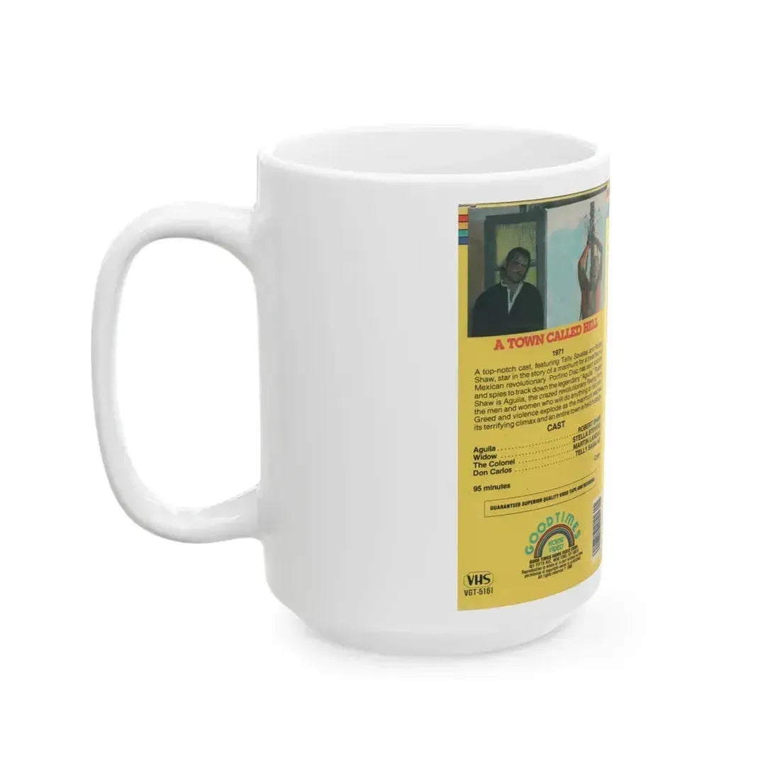 A TOWN CALLED HELL (VHS COVER) - White Coffee Mug - Go Mug Yourself