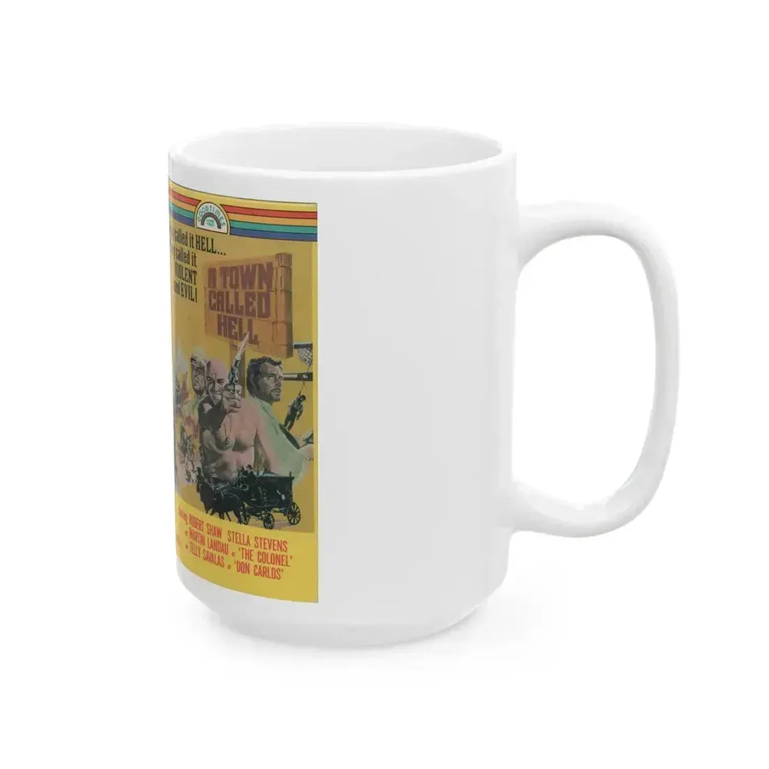 A TOWN CALLED HELL (VHS COVER) - White Coffee Mug - Go Mug Yourself