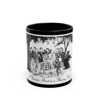 A Treasure Hunt on a Flowery Trail, 1940 - Black Coffee Mug 11oz - Go Mug Yourself