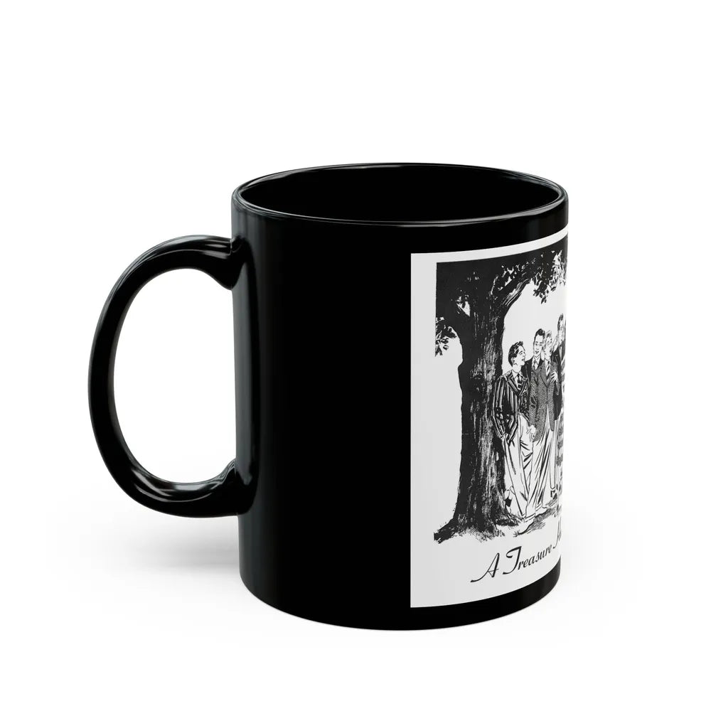 A Treasure Hunt on a Flowery Trail, 1940 - Black Coffee Mug-Go Mug Yourself