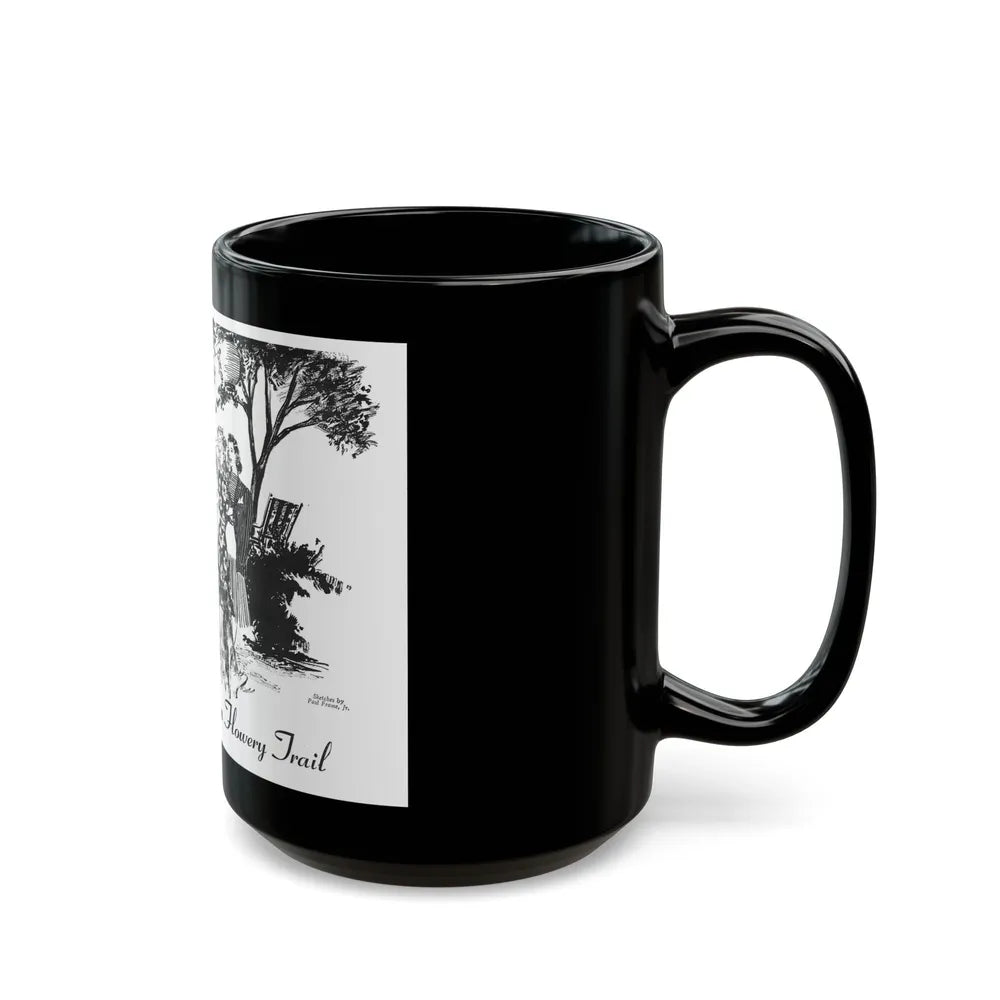 A Treasure Hunt on a Flowery Trail, 1940 - Black Coffee Mug-Go Mug Yourself