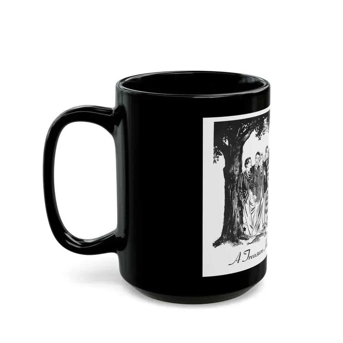 A Treasure Hunt on a Flowery Trail, 1940 - Black Coffee Mug - Go Mug Yourself