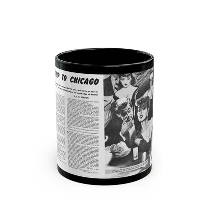 A Trip To Chicago, Mr. magazine, March 1952 - Black Coffee Mug 11oz - Go Mug Yourself