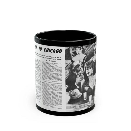 A Trip To Chicago, Mr. magazine, March 1952 - Black Coffee Mug 11oz - Go Mug Yourself