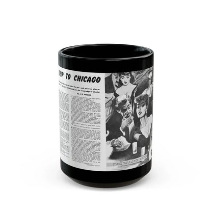 A Trip To Chicago, Mr. magazine, March 1952 - Black Coffee Mug 15oz - Go Mug Yourself