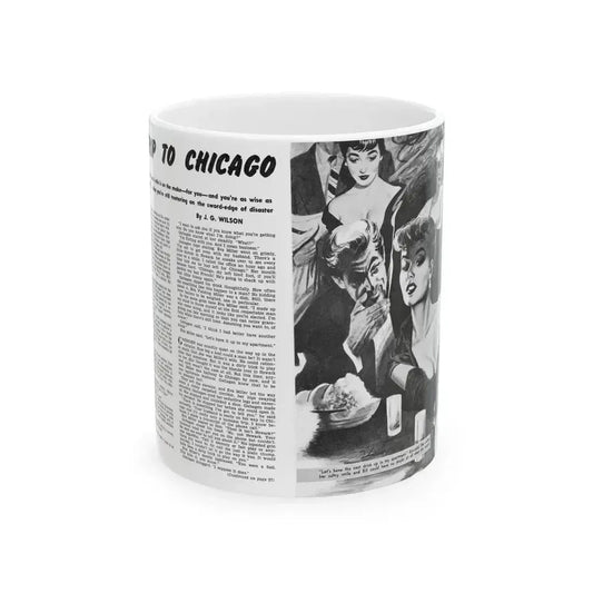A Trip To Chicago, Mr. magazine, March 1952 - White Coffee Mug 11oz - Go Mug Yourself