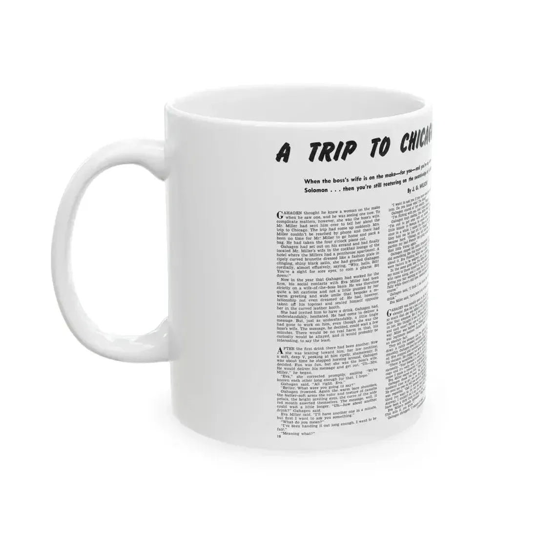 A Trip To Chicago, Mr. magazine, March 1952 - White Coffee Mug - Go Mug Yourself