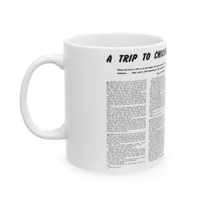 A Trip To Chicago, Mr. magazine, March 1952 - White Coffee Mug - Go Mug Yourself