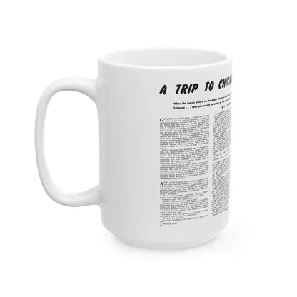 A Trip To Chicago, Mr. magazine, March 1952 - White Coffee Mug - Go Mug Yourself