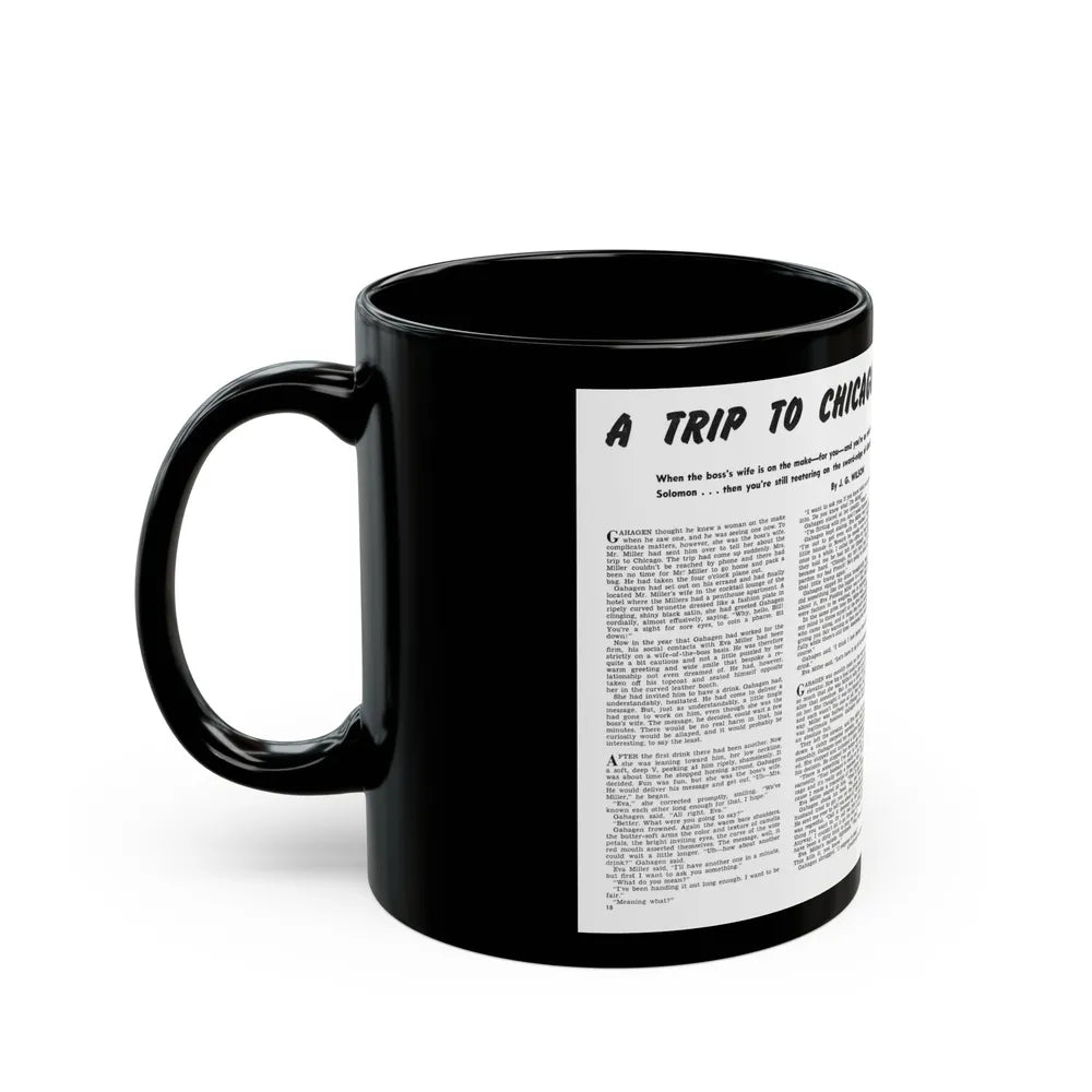 A Trip To Chicago, Mr. magazine, March 1952 - Black Coffee Mug-Go Mug Yourself