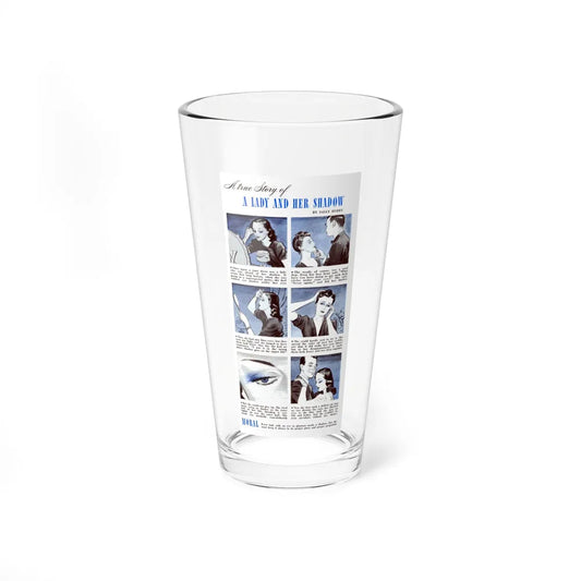 A True Story of A Lady And Her Shadow, 1942 (Magazine Illustration) Pint Glass 16oz-16oz-Go Mug Yourself