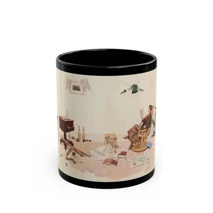 A Valentine Delivery, story illustration - Black Coffee Mug 11oz - Go Mug Yourself