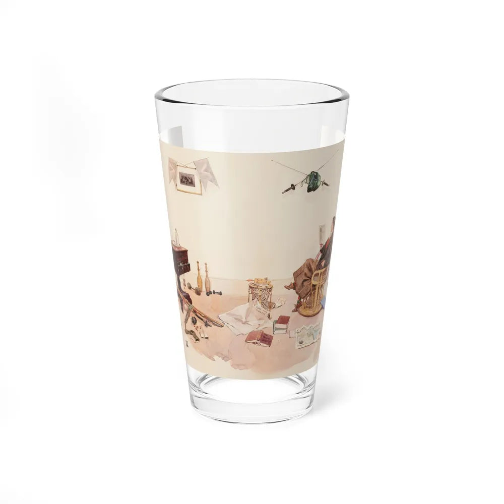 A Valentine Delivery, story illustration (Magazine Illustration) Pint Glass 16oz-16oz-Go Mug Yourself