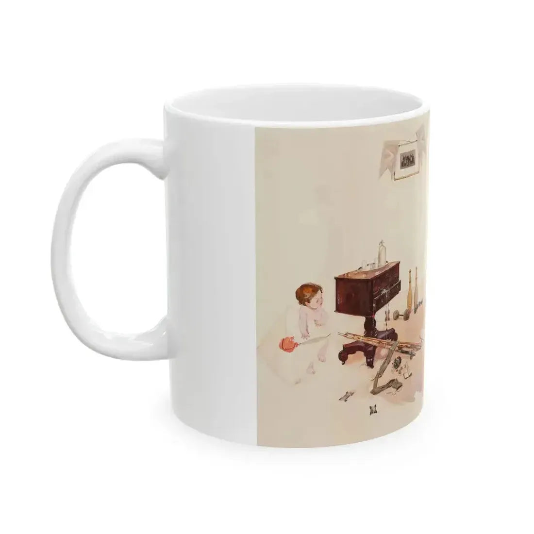 A Valentine Delivery, story illustration - White Coffee Mug - Go Mug Yourself