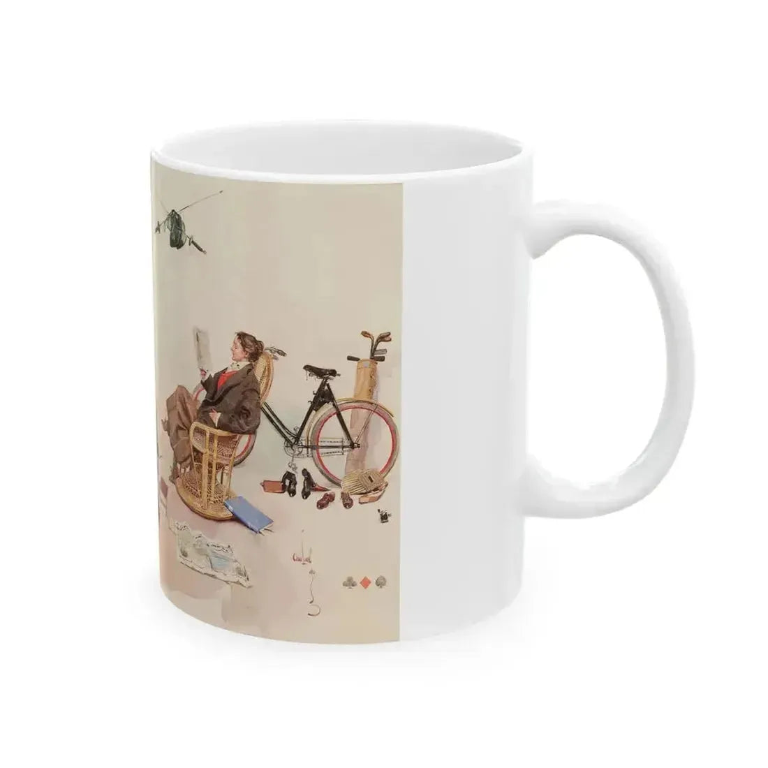 A Valentine Delivery, story illustration - White Coffee Mug - Go Mug Yourself