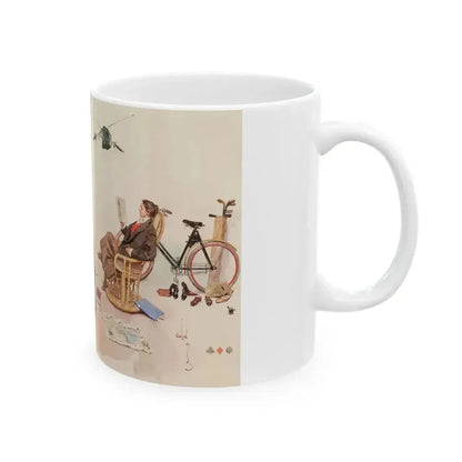 A Valentine Delivery, story illustration - White Coffee Mug - Go Mug Yourself