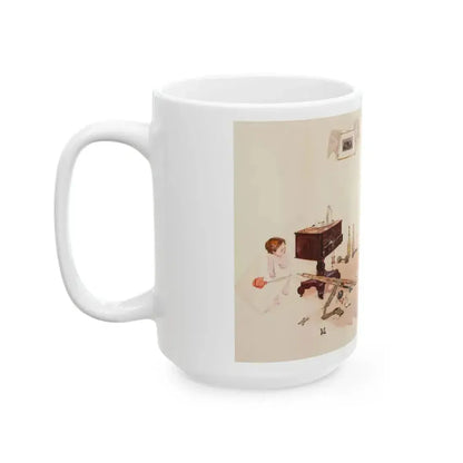 A Valentine Delivery, story illustration - White Coffee Mug - Go Mug Yourself